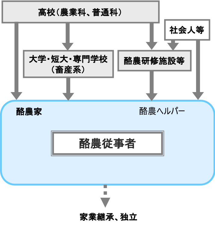 酪農従事者